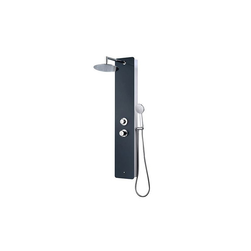 ROUSSEAU Hydromassage shower column Eris anthracite gray