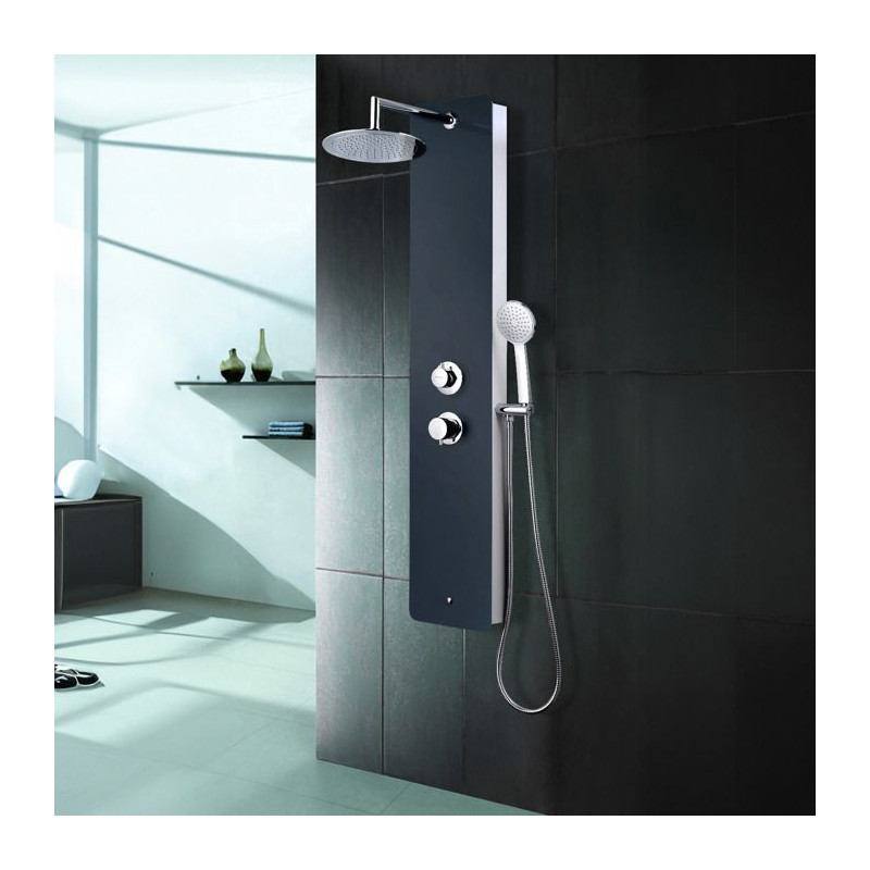 ROUSSEAU Hydromassage shower column Eris anthracite gray