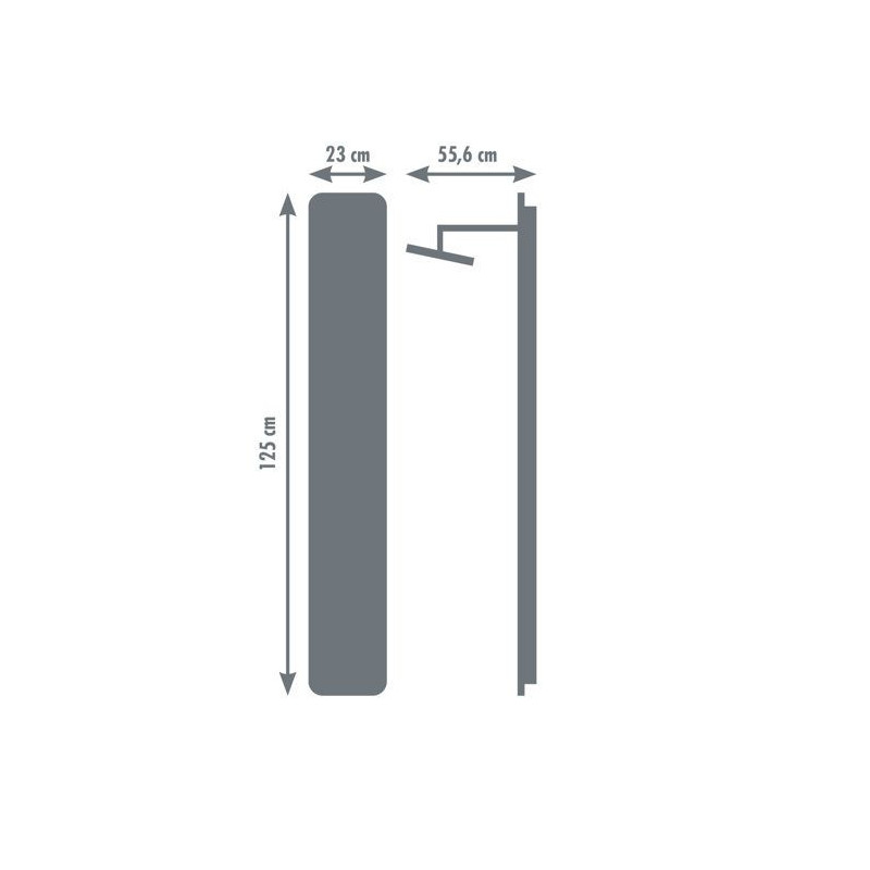 ROUSSEAU Hydromassage shower column Eris anthracite gray