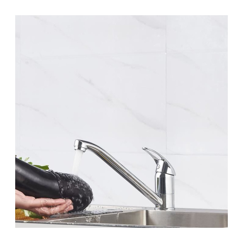 Kitchen sink mixer - Chrome - Flow reduction - Swivel spout - JOCKER -