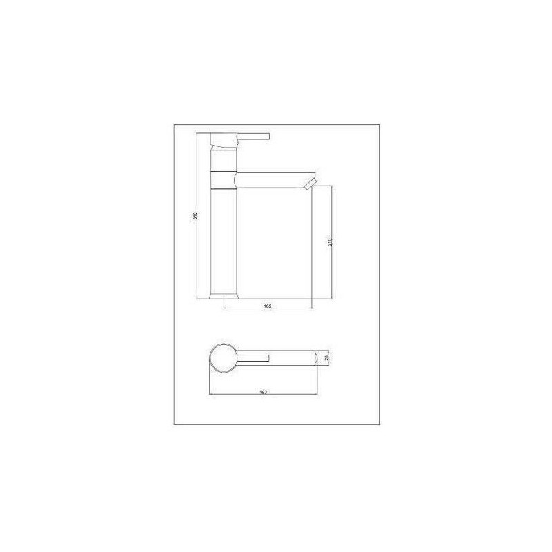 High washbasin mixer - ROUSSEAU - DOVER - Eco-stop - Chrome