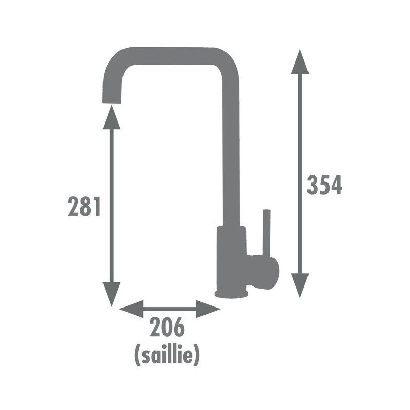 ROUSSEAU Kitchen mixer faucet Kiloo - Without hand shower - Rose gold