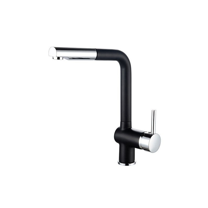 ROUSSEAU Kitchen mixer tap Matsouko - With hand shower - Chrome gray a