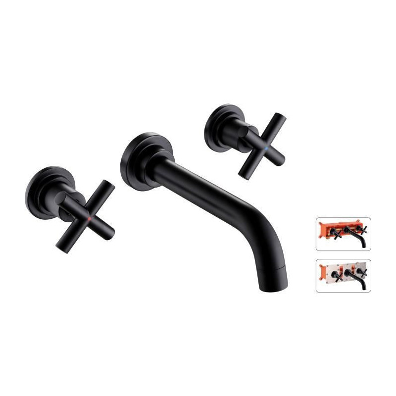 Rousseau Wall Mixer Sink + Black Box
