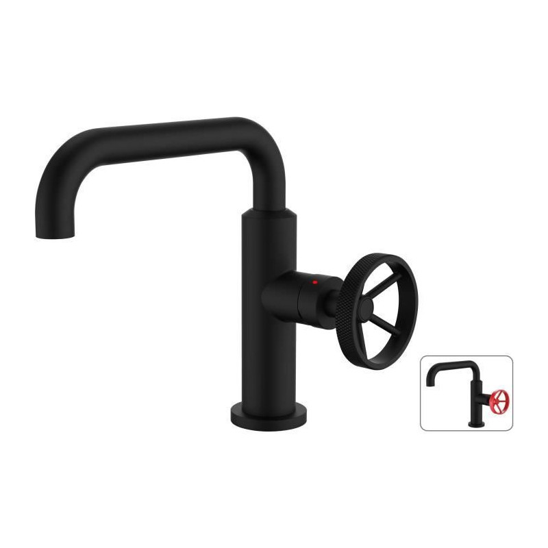 Rousseau Mixer Industrial Lavabo - Mobile - Black beak