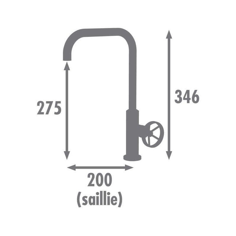Mobile Mobile Sink Mixer Mobile - Black - 25 mm - Metal Handle Striped