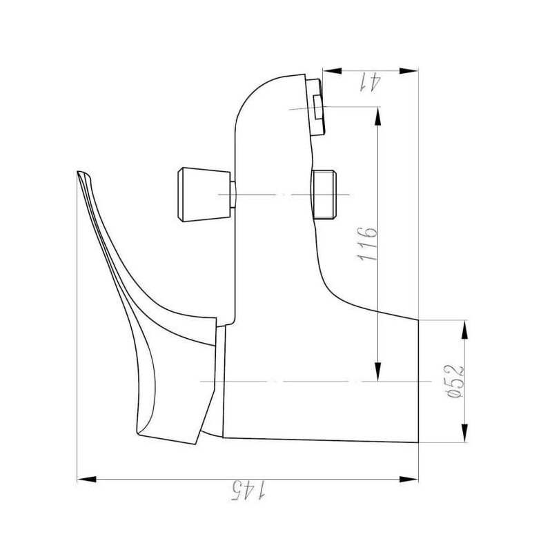Rousseau Faucet Mechanical Mixer Bathtub and Shower Edinburgh - Monotr
