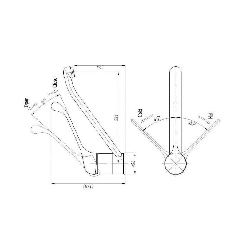 Rousseau Faucet Kitchen Mixer Edinburgh PMR - Without shower - Chrome