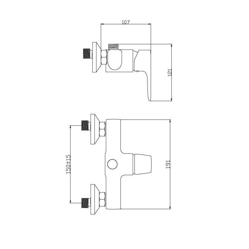 Rousseau Faucet Mechanical Mixer Shower Dunedin