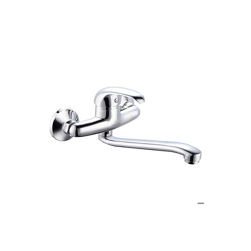 Rousseau Mambo kitchen mixer - Without shower - Chrome gray