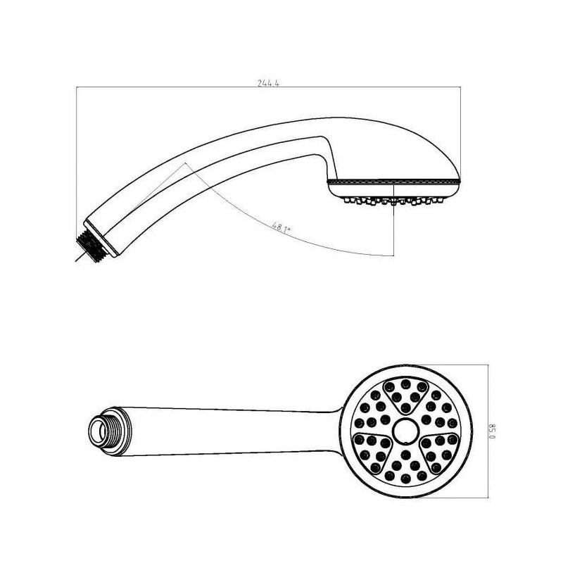 ROUSSEAU Hand shower 1 jet Tamari Chrome