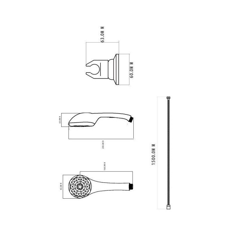 Rousseau flexible combination 5 jets Heko Chrome