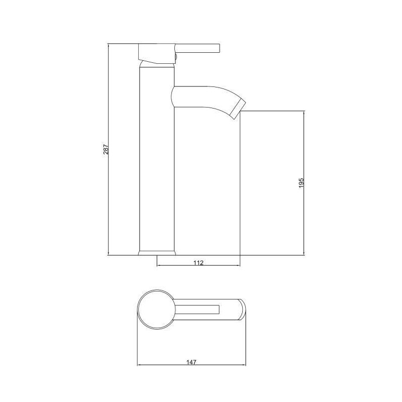ROUSSEAU Lavatory faucet mixer Ilo Haut