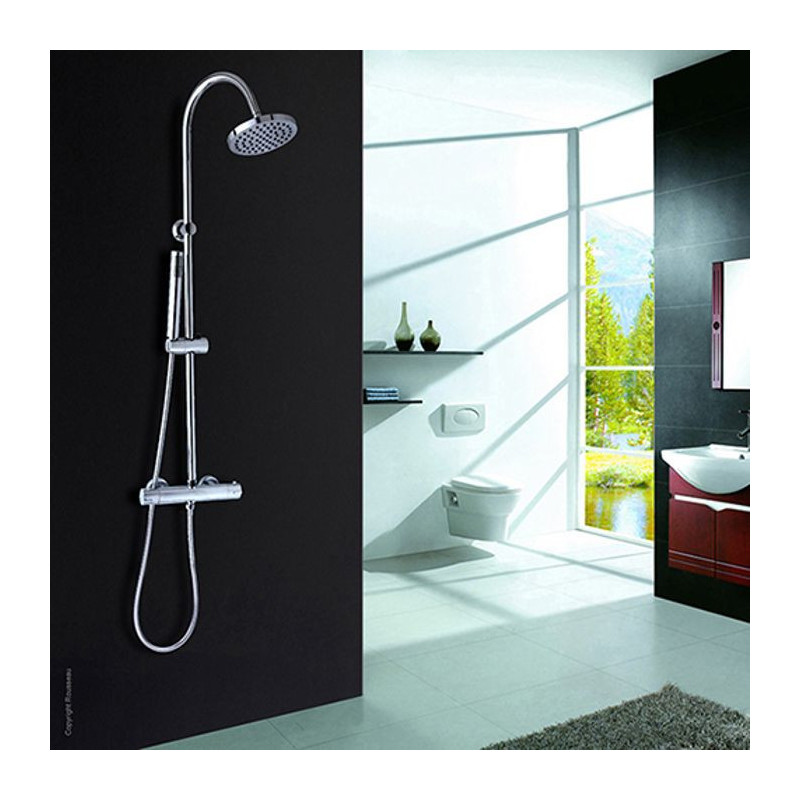 Rousseau Shower column with Loona thermostatic mixer faucet