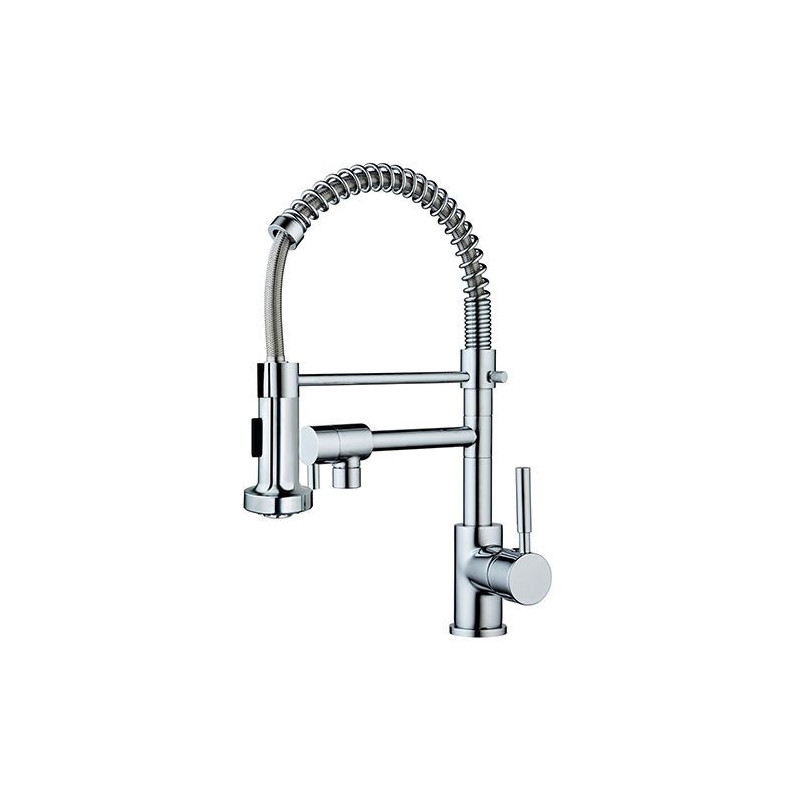 ROUSSEAU Mini Stoli kitchen mixer tap - With hand shower - Chrome