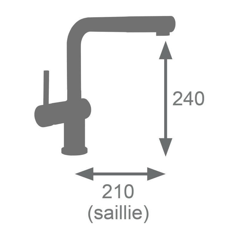Edouard Rousseau - SQUARE Sink Mixer - Pull-out Spray - Chrome