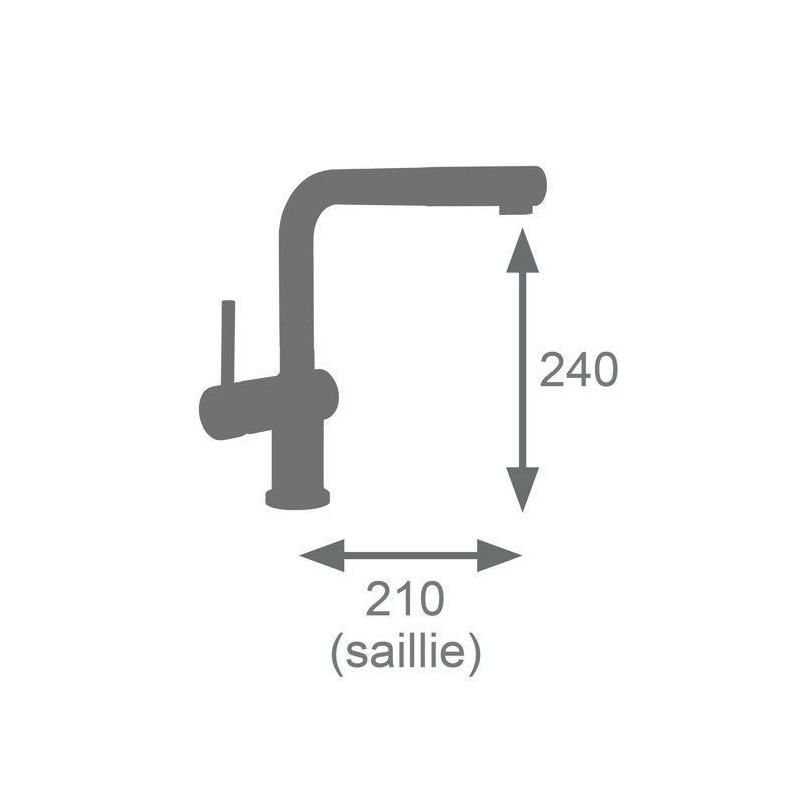 Edouard Rousseau - SQUARE Sink Mixer - Pull-out Spray - Chrome
