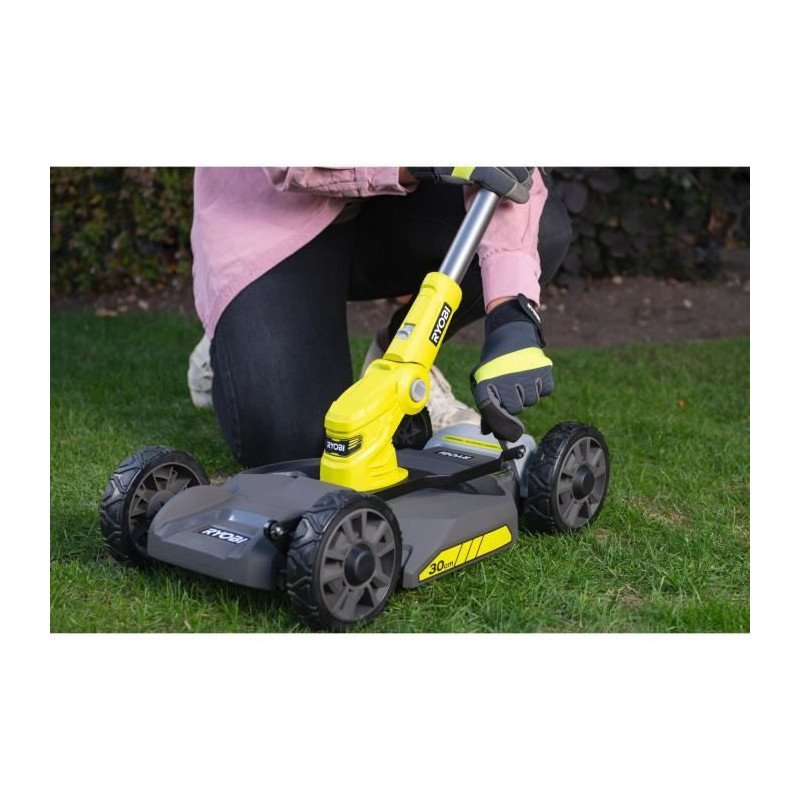 RYOBI - 18V 3-in-1 lawn mower - Lawn mower / trimmer / edger - 30 cm c