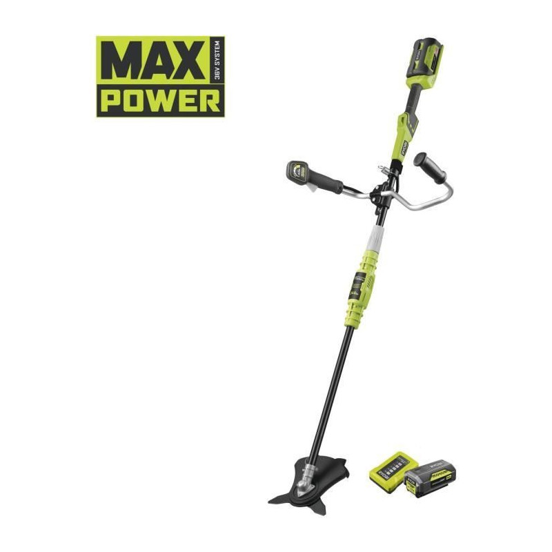 RYOBI - 36V Brushcutter - Ø wire 1 x 1.65 mm - 3-tooth Tri-Arc+™ bl