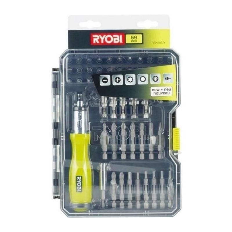 RYOBI 59 screwdrivers-bolting + screwdrivers