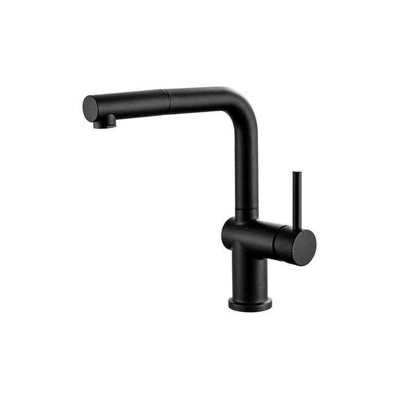 Edouard Rousseau - SQUARE Sink Mixer - Pull-out Spray - Black