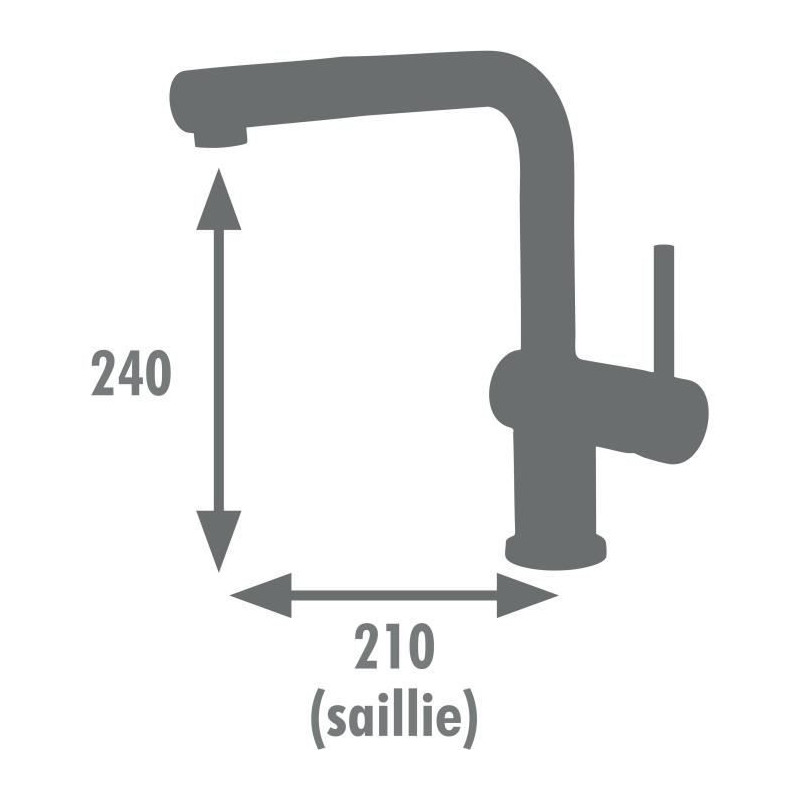 Edouard Rousseau - SQUARE Sink Mixer - Pull-out Spray - Black