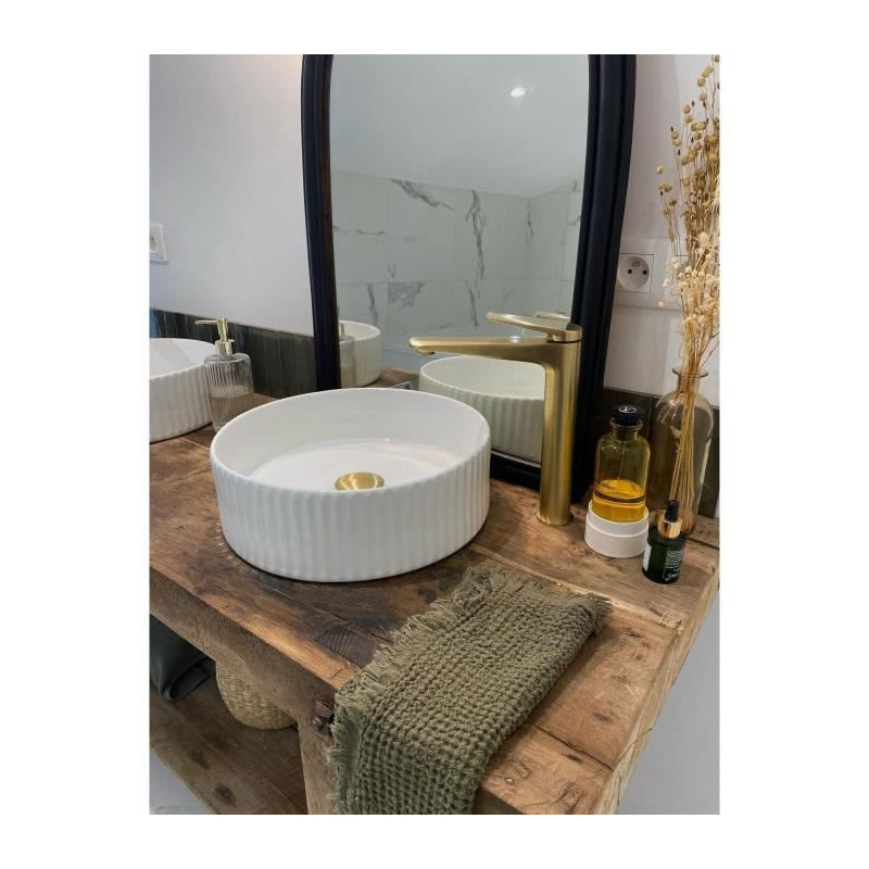 Edouard Rousseau - GLOSS HIGH Basin Mixer Tap - Brushed Brass