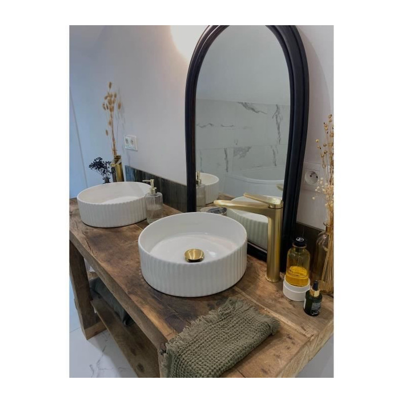 Edouard Rousseau - GLOSS HIGH Basin Mixer Tap - Brushed Brass