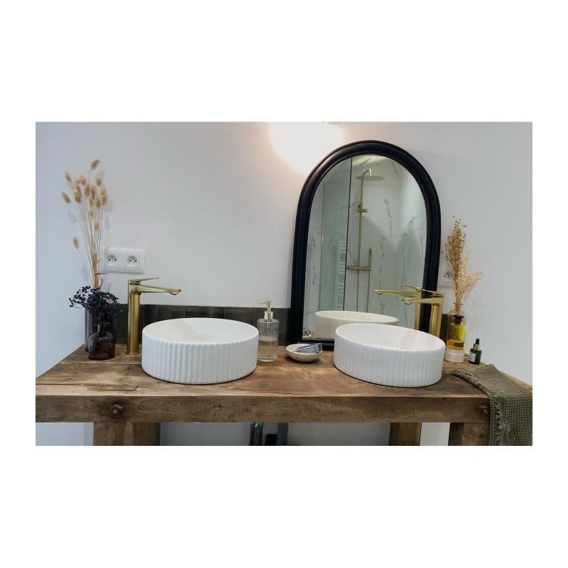 Edouard Rousseau - GLOSS HIGH Basin Mixer Tap - Brushed Brass