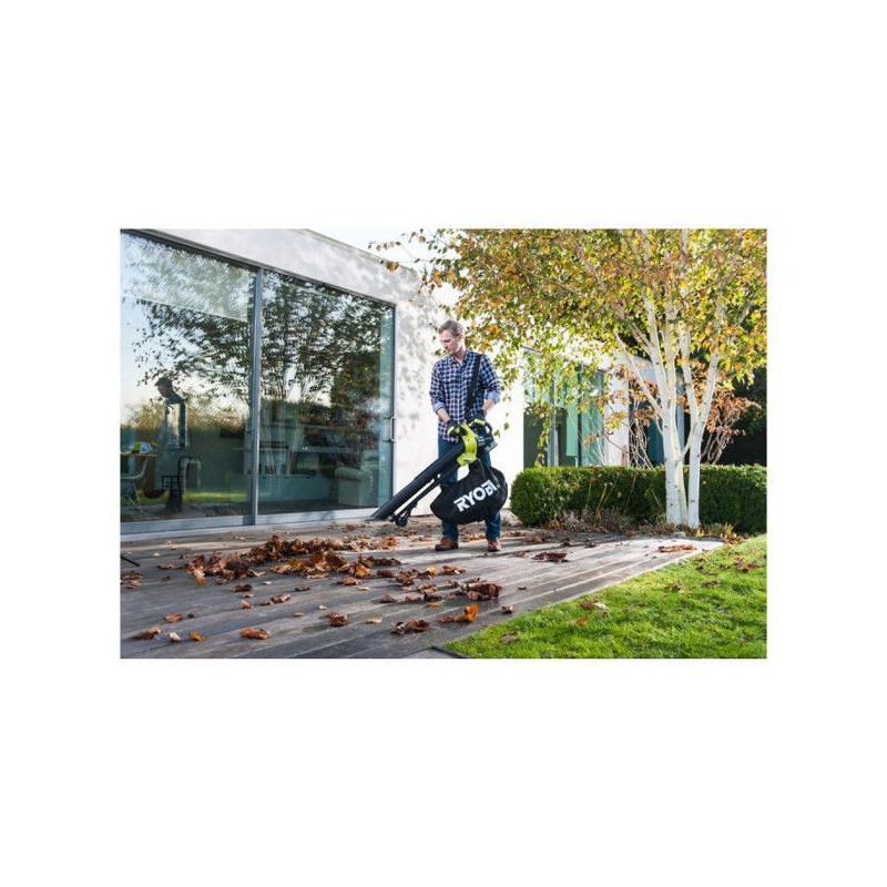 2-in-1 blower vacuum-mulcher - RYOBI - Brushless - 201 km/h - 6 m³/mi