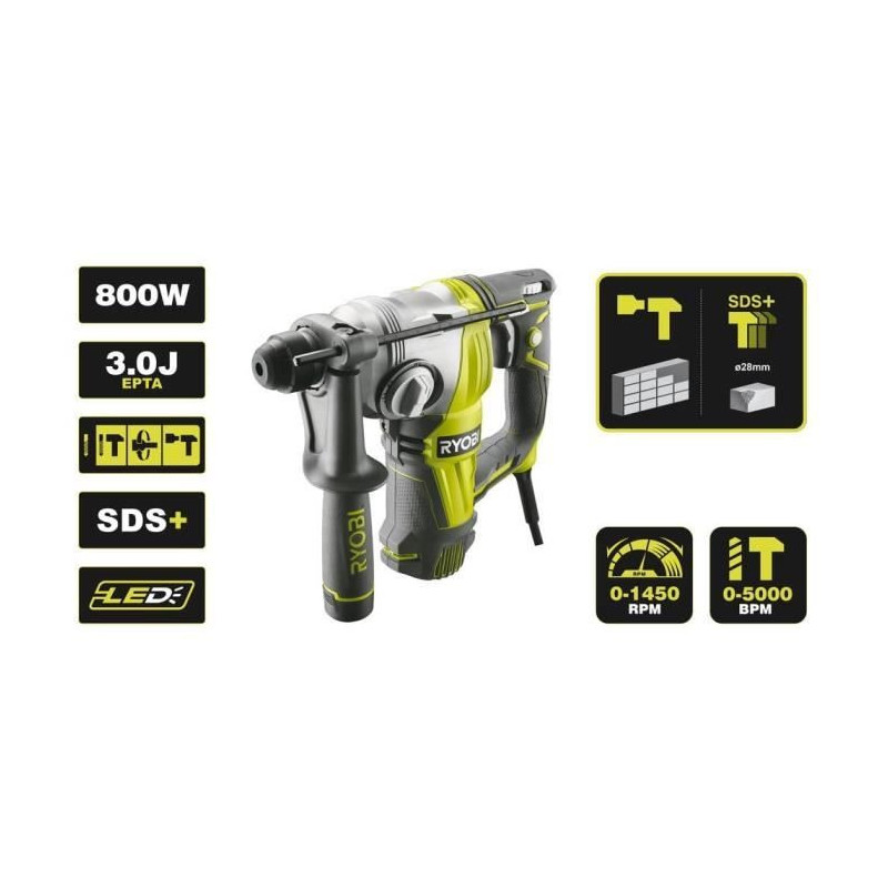 RYOBI SDS + 4 L Shape Perforator - 3.0 Joules