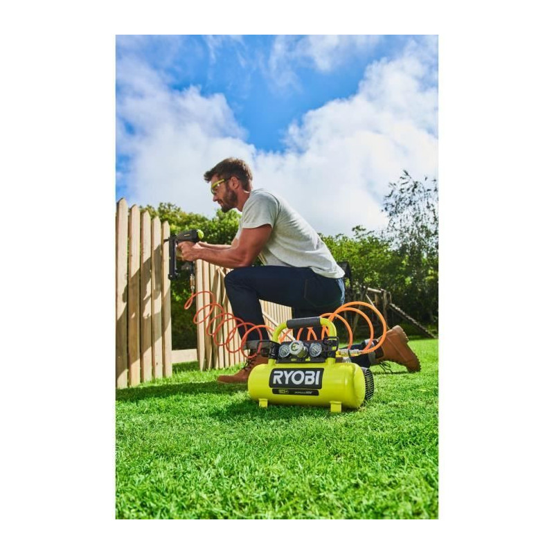 RYOBI R18AC - 0 - Compressor tank 18V - 4L / 0.6HP + 1/4 Fitting