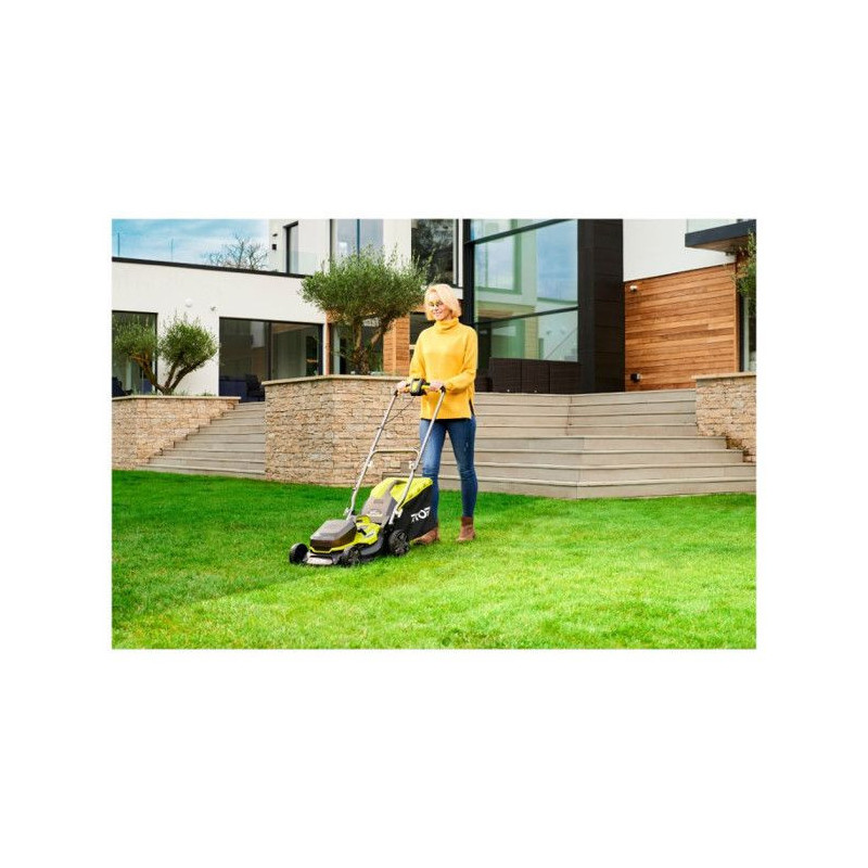 RYOBI Hybrid Lawn Mower - Ø 37 cm - 2 LithiumPlus 36V 5.0 Ah batterie