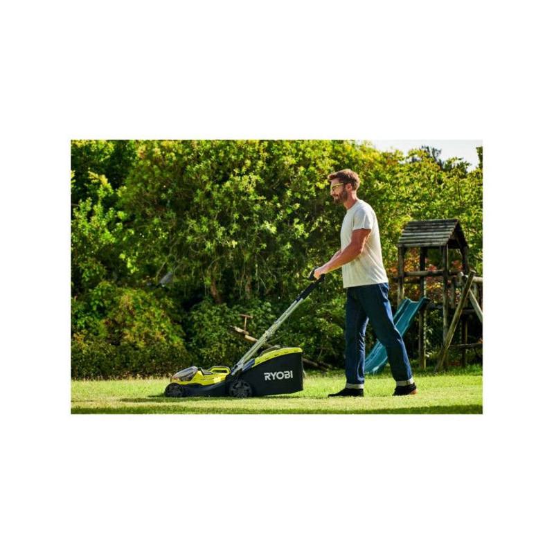 RYOBI Hybrid Lawn Mower - Ø 37 cm - 2 LithiumPlus 36V 5.0 Ah batterie