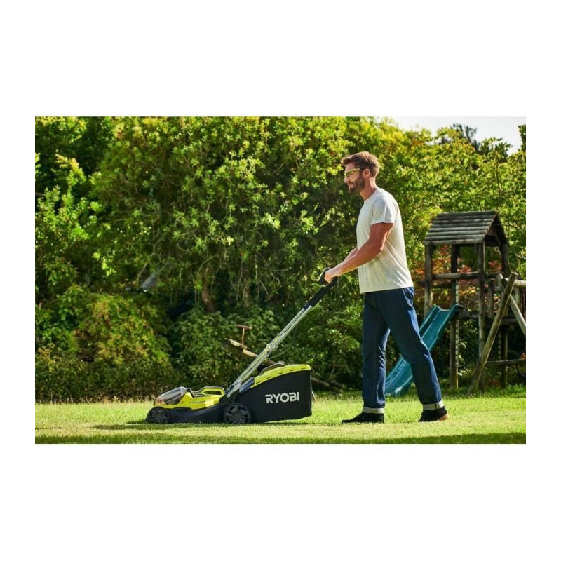 RYOBI Hybrid Lawn Mower - Ø 37 cm - 2 LithiumPlus 36V 5.0 Ah batterie