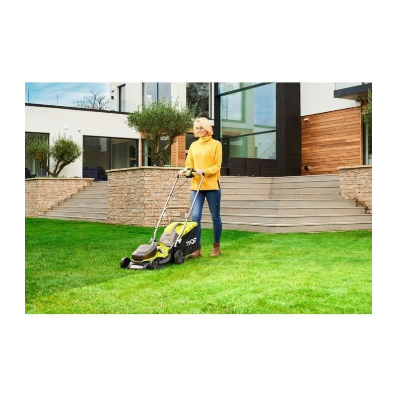 RYOBI Hybrid Lawn Mower - Ø 37 cm - 2 LithiumPlus 36V 5.0 Ah batterie