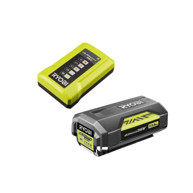 RYOBI - 1 lithium+ 36V MAXPOWER 2.0 Ah battery and 1 standard 1.7 A ch
