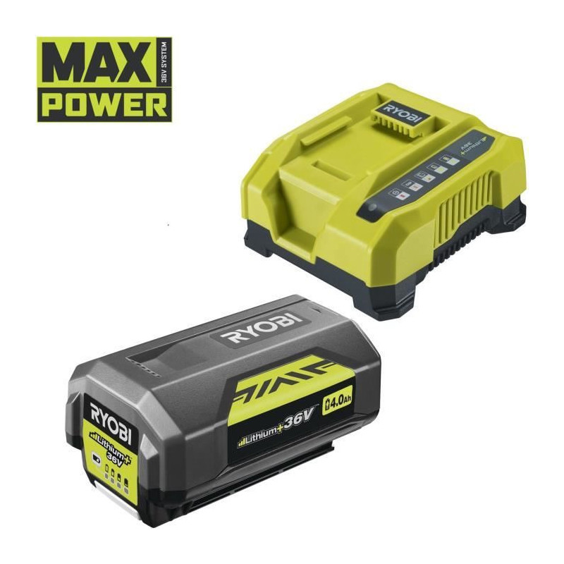 RYOBI - 1 lithium+ 36V MAXPOWER 4.0 Ah battery and 1 6.0 A fast charge