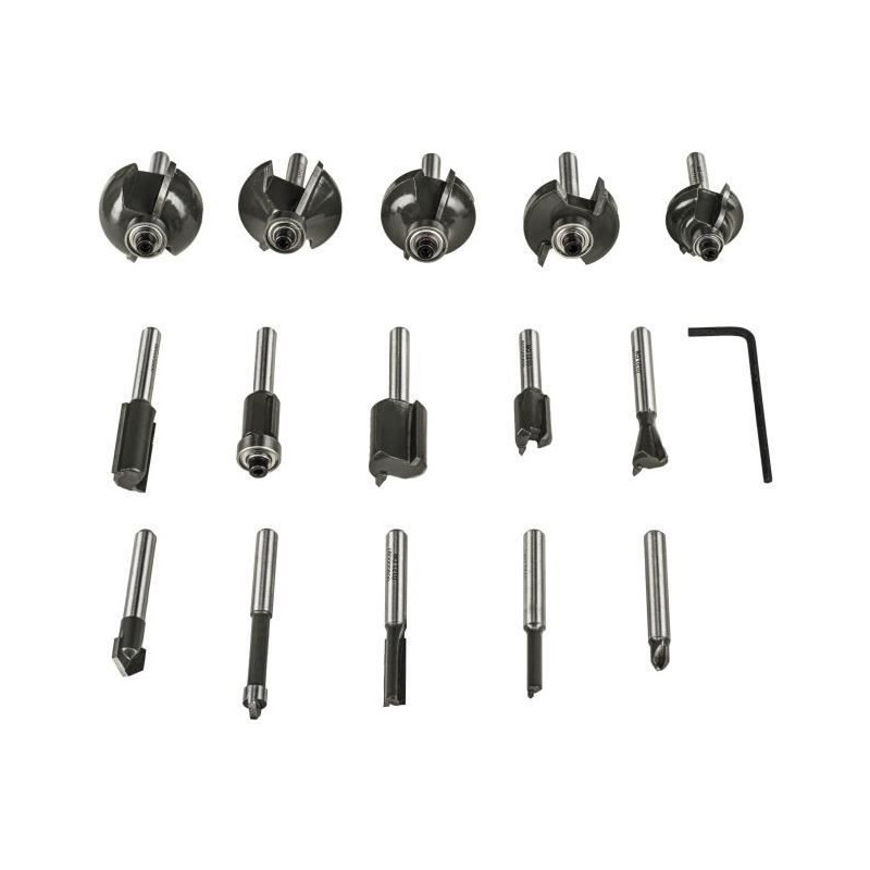 RYOBI Box of 15 variegated cutters shank Ø 6 mm - RAKRBS15