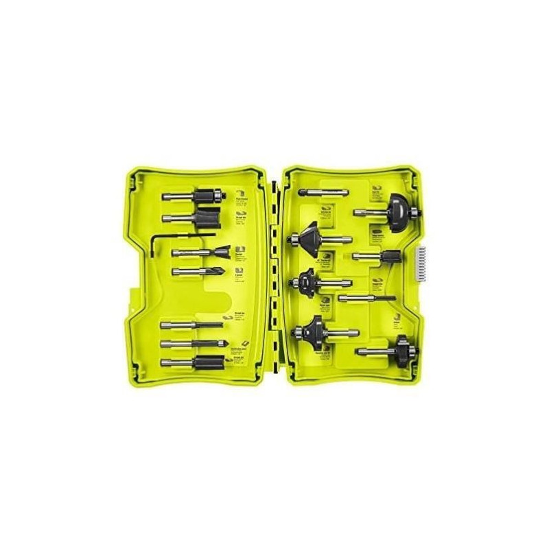 RYOBI Box of 15 variegated cutters shank Ø 6 mm - RAKRBS15