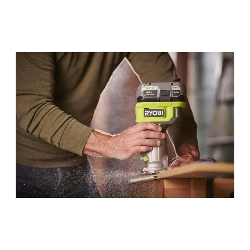 RYOBI - 18V ONE+ Wood Trimmer - 30,000 rpm - 6 mm collet - With 1 6 mm