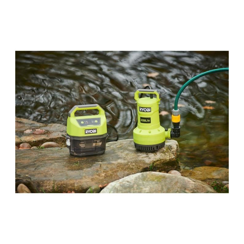 RYOBI - 18V evacuation pump - 4,200 l/h - max. immersion 5 m - IPX7 -