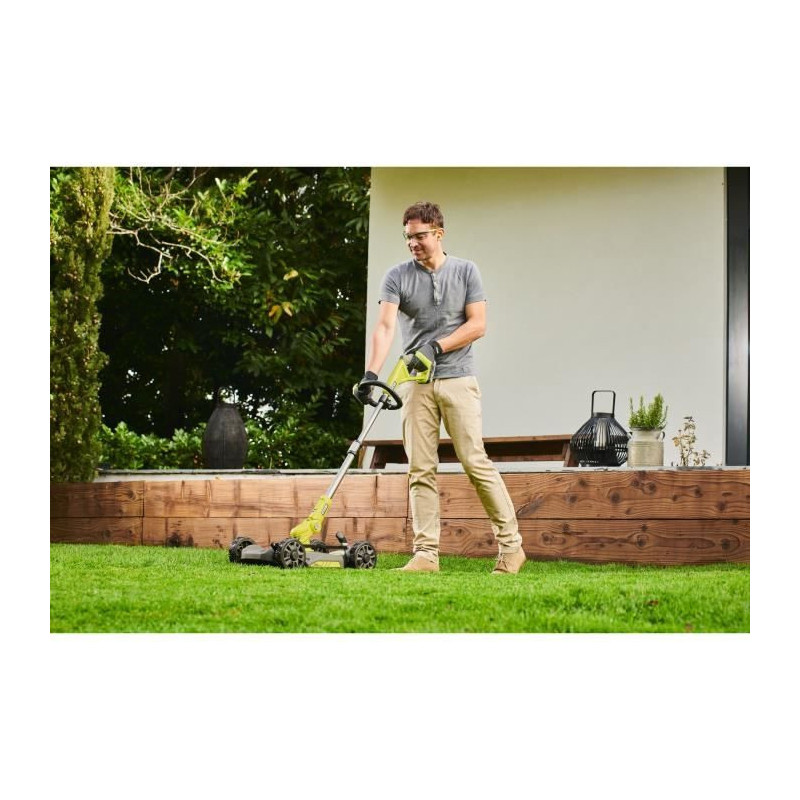 RYOBI - 18V ONE+ 3-in-1 Lawn Mower - Trimmer / Edger / Edger - 30 cm c