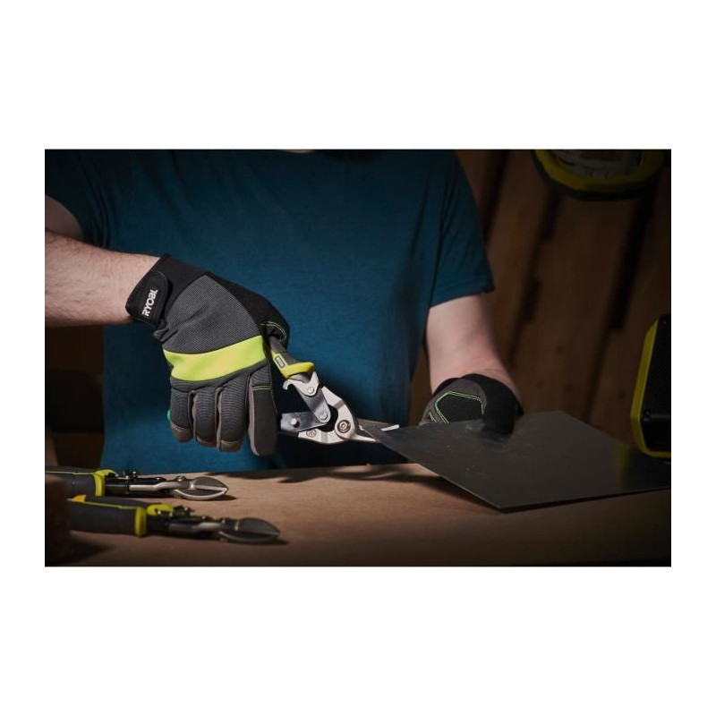 Set of 3 aviation shears - RYOBI - Universal, right pass-through, left