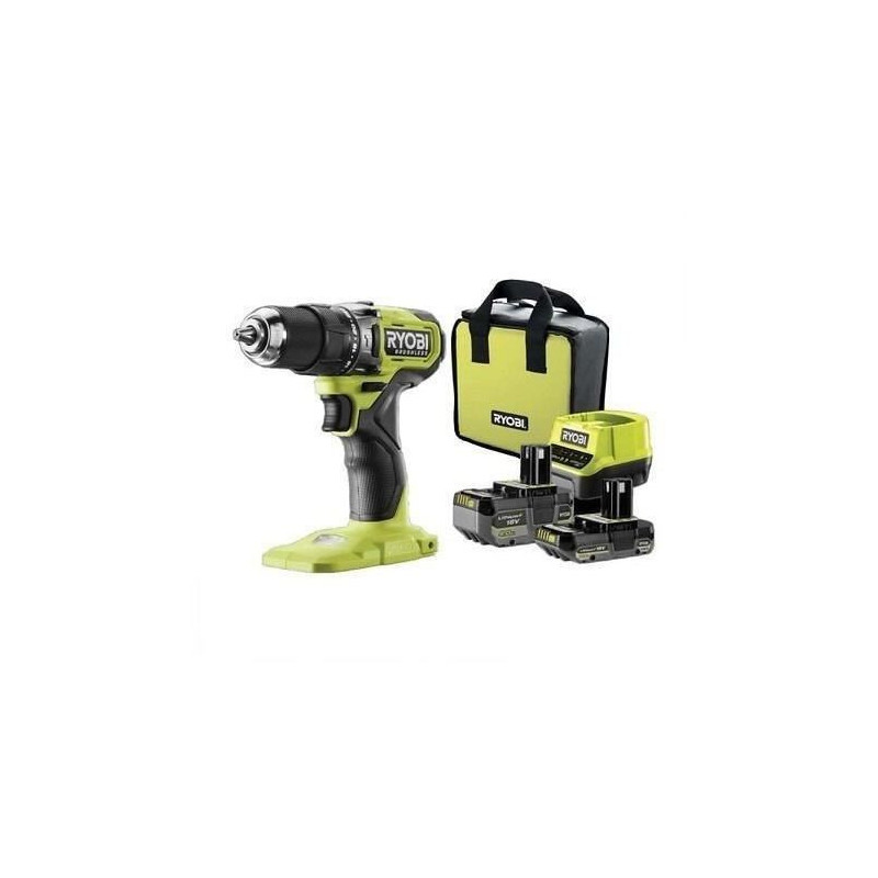 RYOBI - BRUSHLESS 18V ONE+ 54 Nm impact drill driver - 2 batteries 4 &