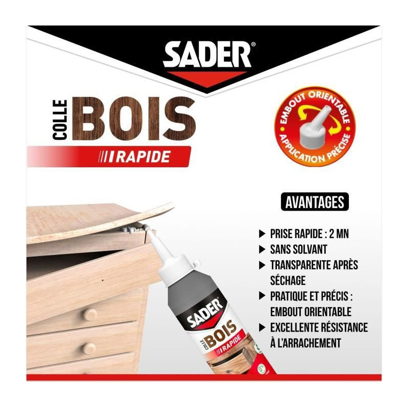 SADER Glue Wood Quick Shot - Bottle 100g