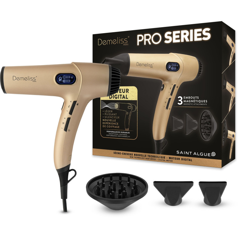 Steam hair straightener dryer - SAINT ALGUE - DEMELISS PRO SERIES - Ul