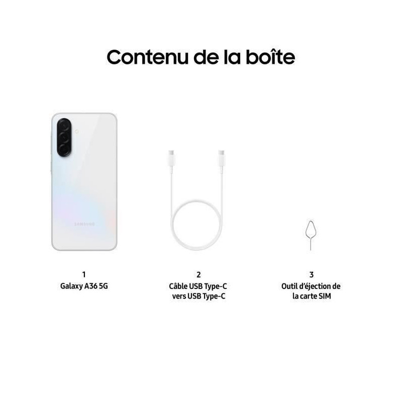 Smartphone Samsung Galaxy A36 6.7 5G Nano SIM 128 GB White