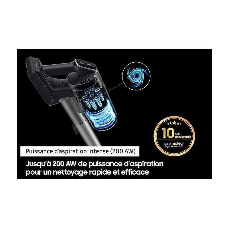 SAMSUNG Jet 75E Turbo VS20B75B1R4 - Broom vacuum cleaner - 200 AW powe
