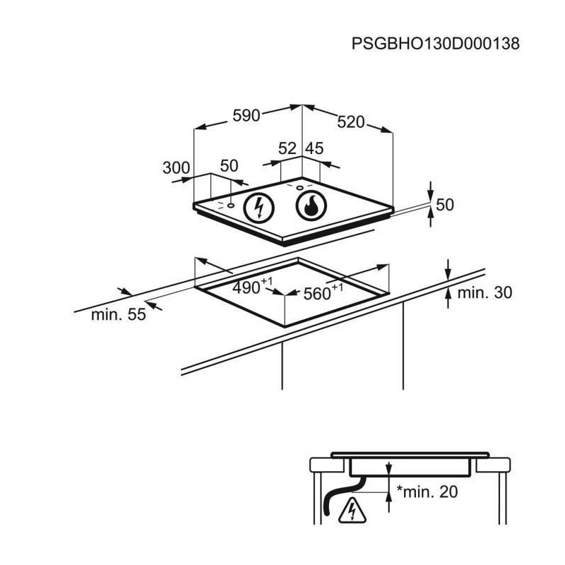 Samsung induction table - 4 zones - L59 x D57 cm - NZ64M3NM1BB/UR
